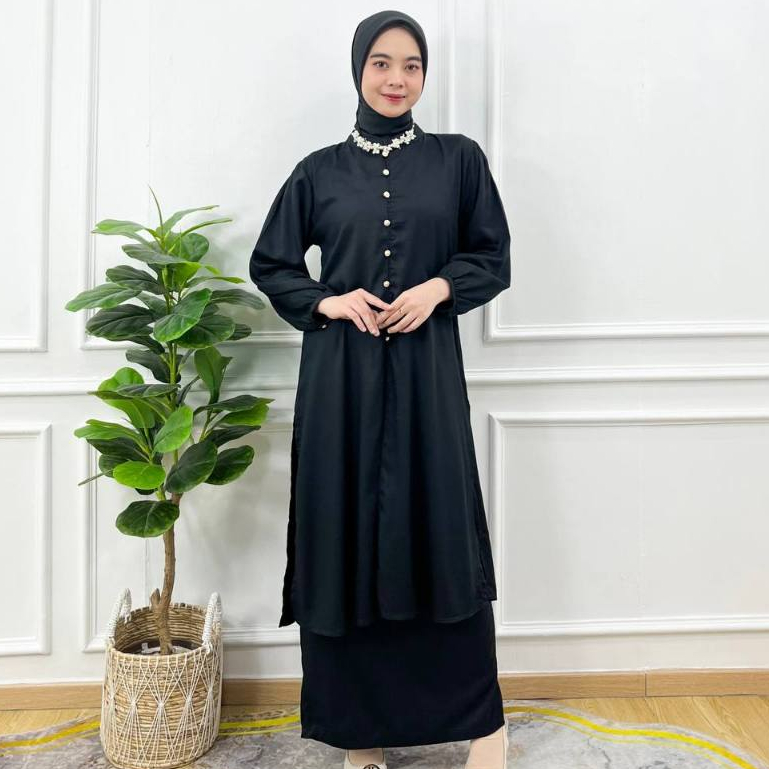 PRILLY BUSANA - Ariana Set Kurung Motif Rayon - Kurung Malay - Dress Malaysia - Seragaman