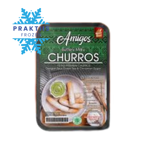 AMIGOS BUTTERY MILKY CHURROS GREEN TEA ISI 10PCS