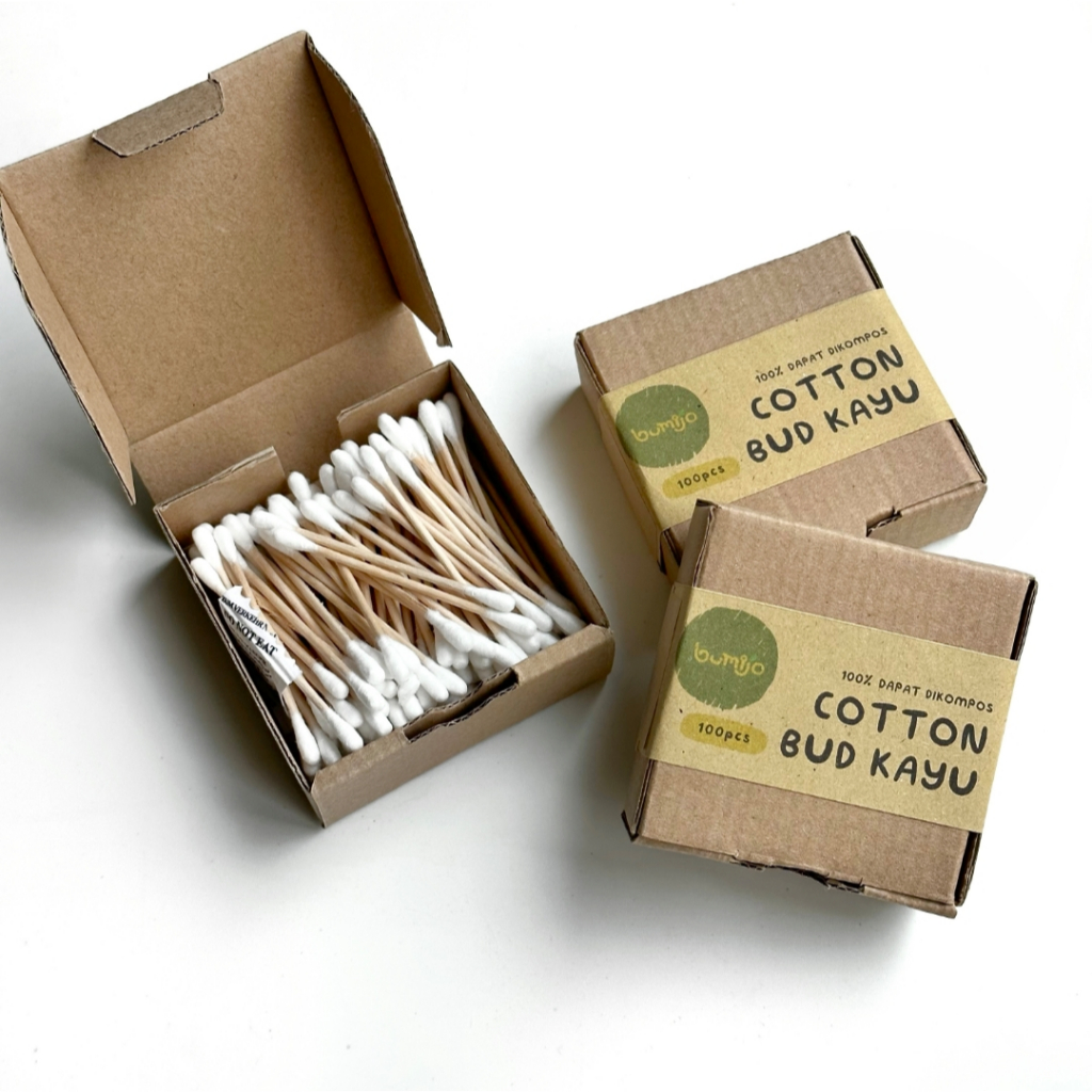 Cotton Bud Kayu 100pcs - Bumijo