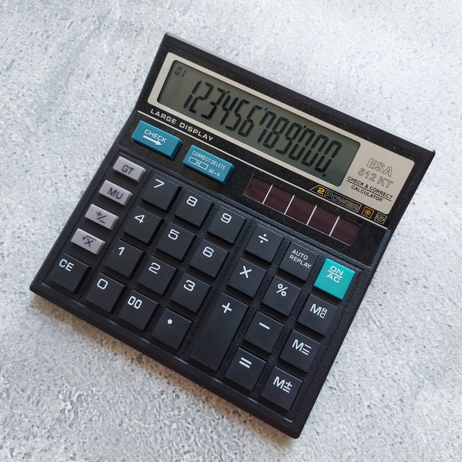 

Kalkulator Calculator Esa 512 Original 12Digits Check & Correct
