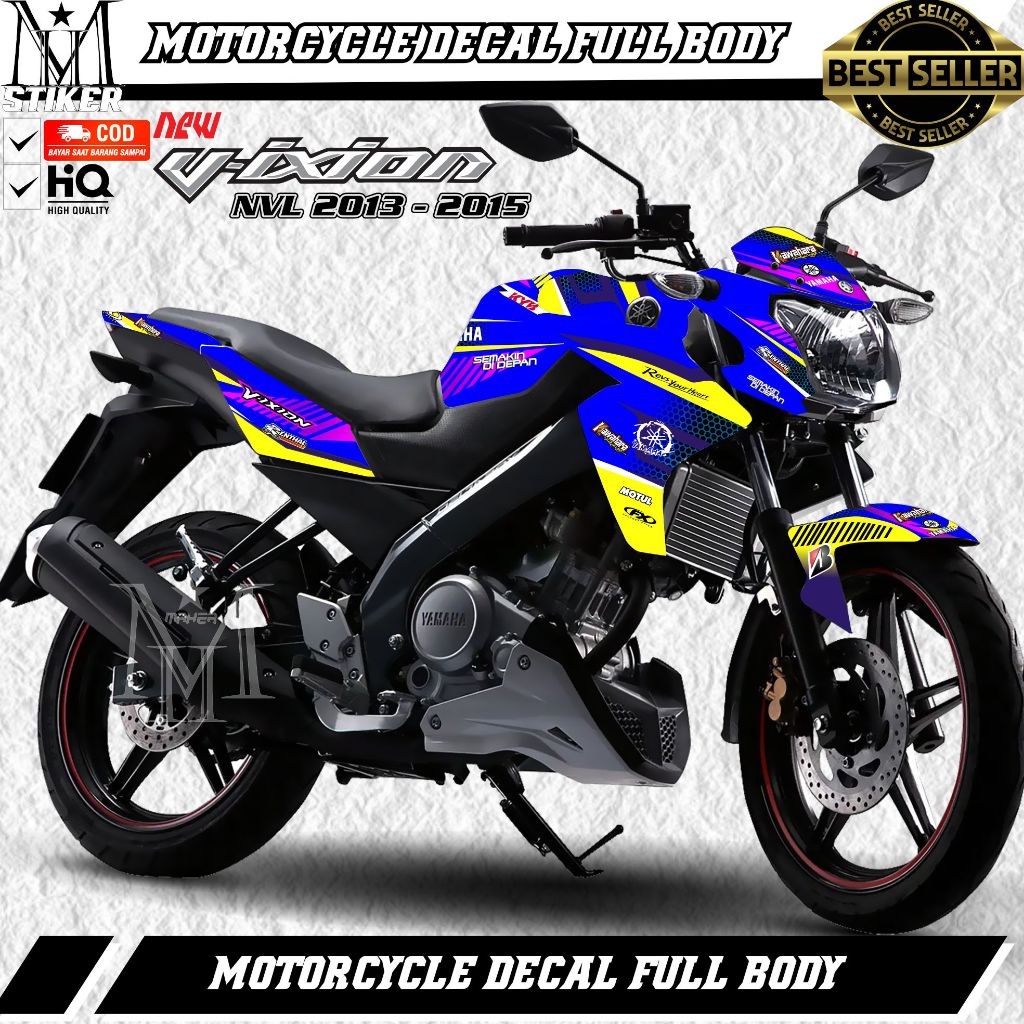Decal full Body Vixion New NVL 2013 - 2015 Variasi Road race