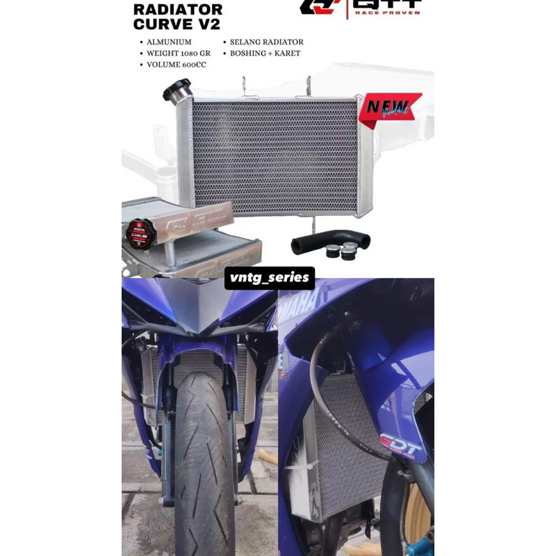 Radiator QTT MX King Y15ZR Exciter CURVE GAMBOT BIG VOLUME (V1 : 750 ml & V2 650 ml) - Alumunium - Q