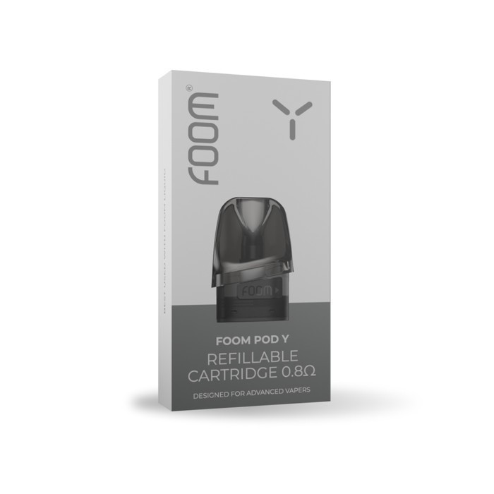 NEW CARTRIDGE REFILLABLE FOR FOOM POD Y 0.8OHM REPLACEMENT 100% ORIGINAL