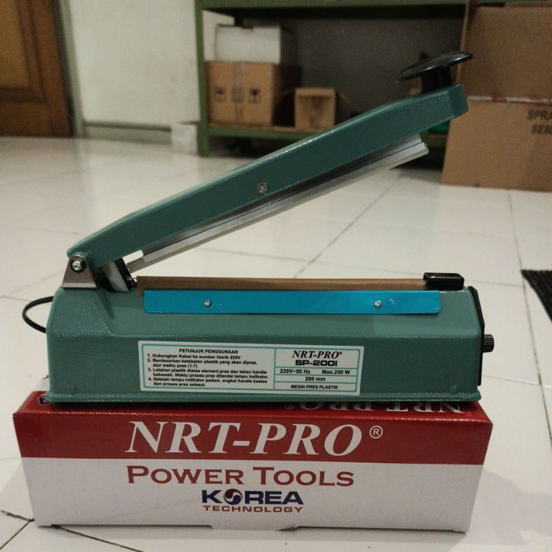 Mesin pres plastik 20cm, 30cm, 40cm bodi plastik dan 20cm bodi besi Impulse sealer NRT-PRO