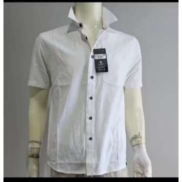 Kemeja Pria Original Lee Conti Lengan pendek Putih