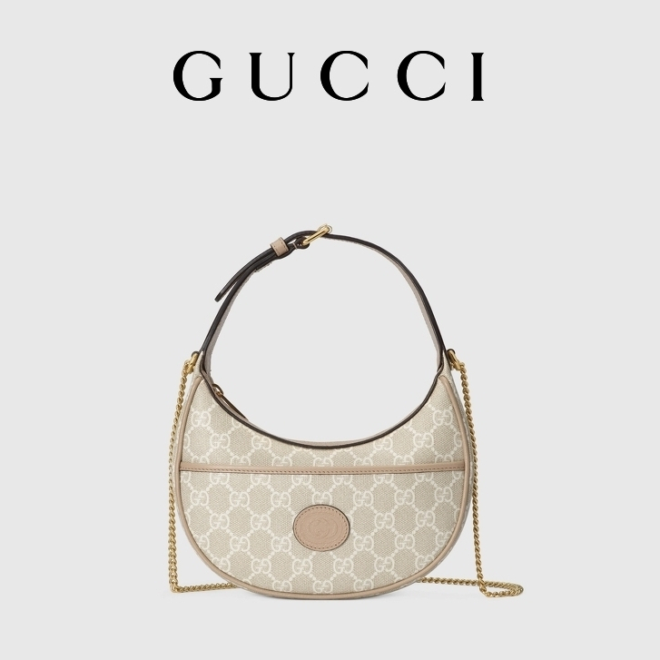 ✅Gucci GG Half Moon Style Women's Mini Handbag Underarm Bag Chain Strap✅