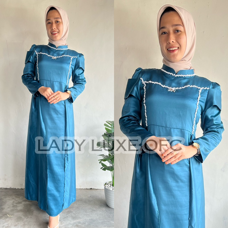 Maudy dress kondangan simple mewah terbaru seragam bridesmaid