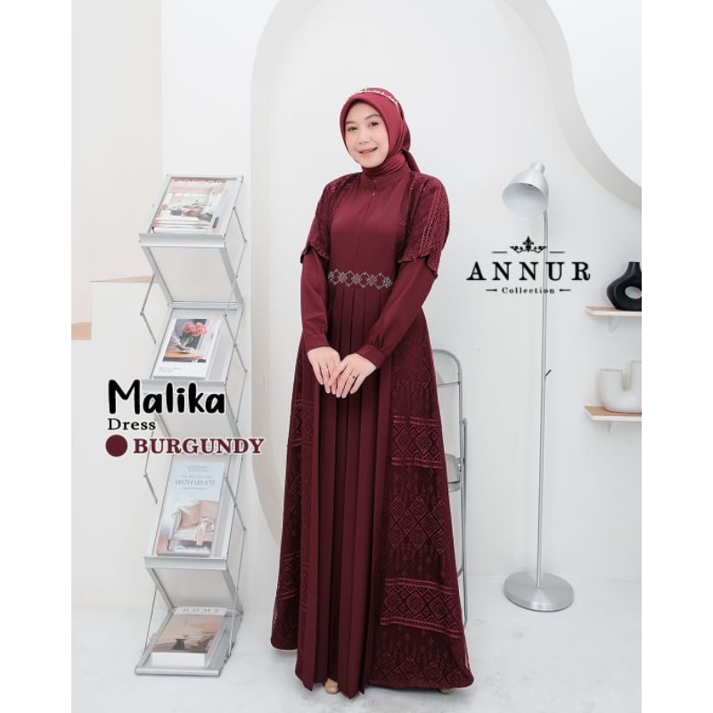 MALIKA DREES by ANNUR / GAMIS MALIKA / GAMIS DRESS BROKAT / DRESS GAMIS BRUKAT VIERI / GAMIS DRESS Y