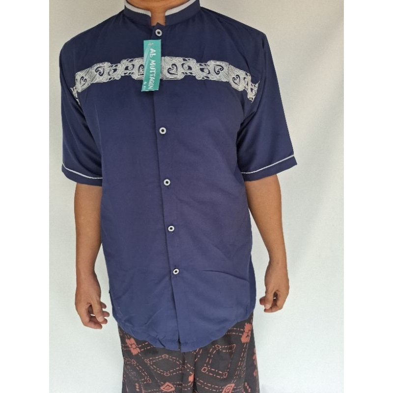 Grosir Baju Koko Muslim Dewasa Pria Lengan Pendek Bordir Modern Murah Terbaru Pasar Tasik Tanah Aban