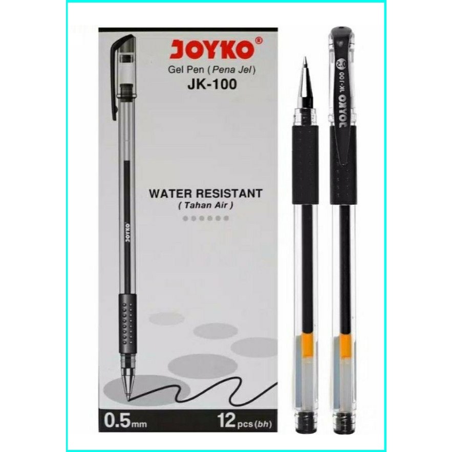 

(12 PCS / 1 PAX) Gel Pen Pulpen Pena Joyko JK-100 0.5 mm