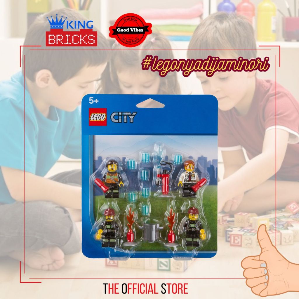 LEGO Original CITY 850618 Fire Accessory Pack - Mainan Anak Laki Cowok Polisi Damkar Pemadam Kebakar