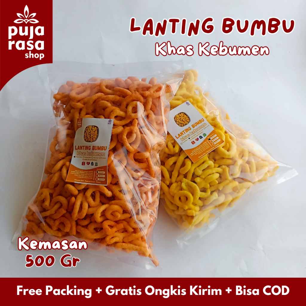 

HEMAT 500 GRAM Lanting Bumbu Singkong Cemilan Khas Kebumen Enak Lezat Gurih