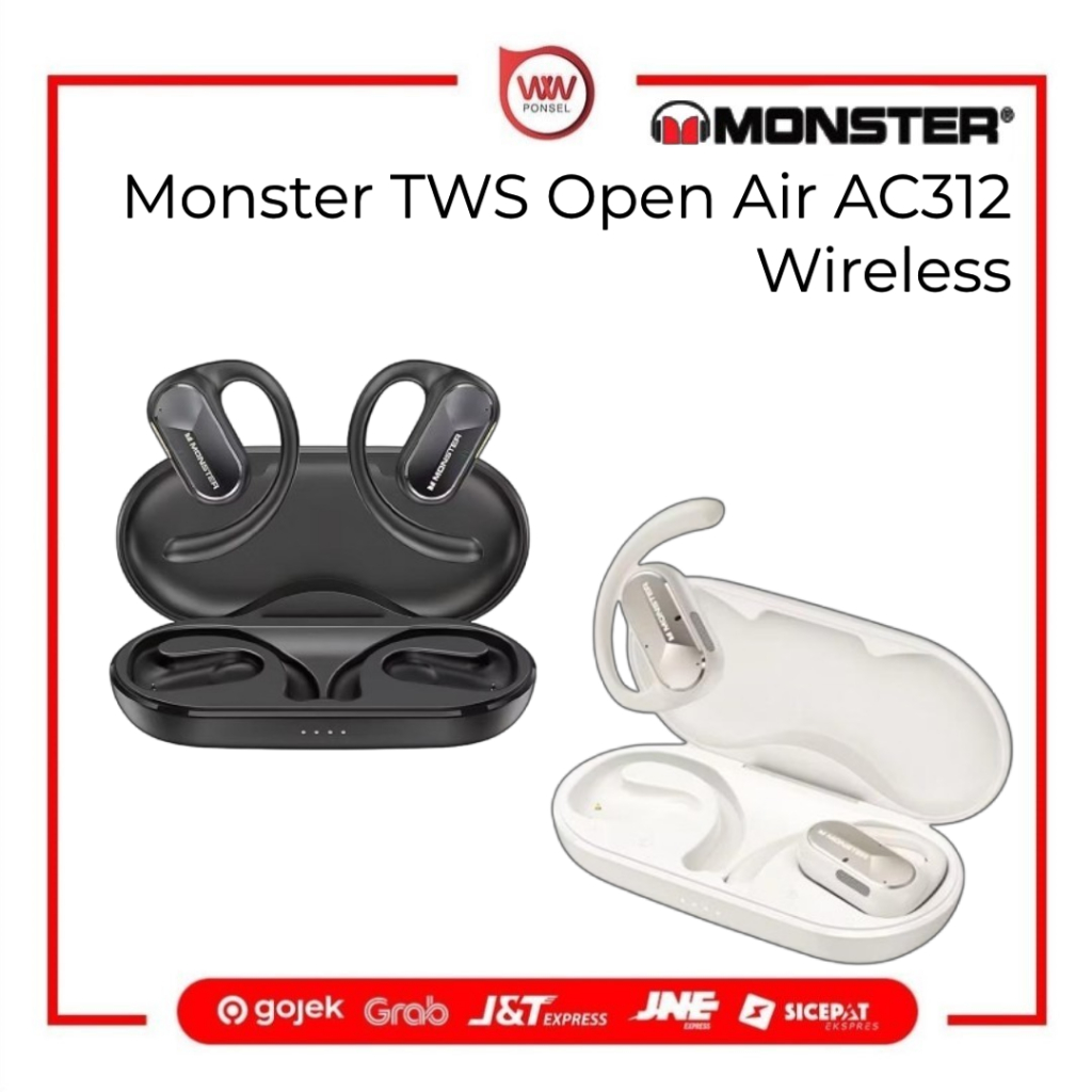 Monster AC312 TWS Open Air Wireless Bkuetooth Earphone Headset Sport