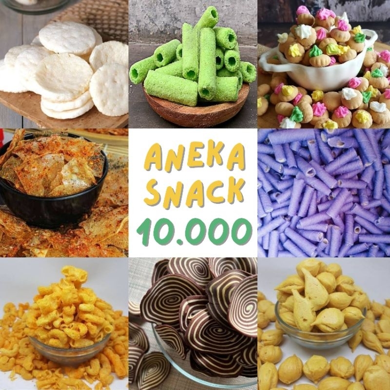 

Aneka Snack Murah 10.000 (Bebas Pilih) / Camilan Ringan / Jajan Kiloan