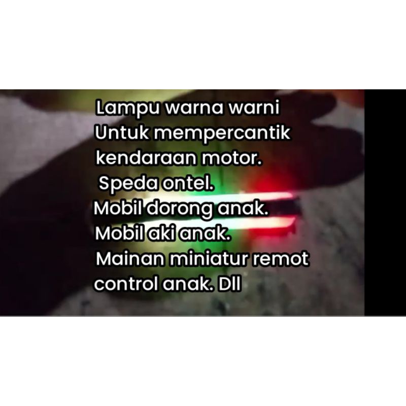 Lampu RGB 12 volt sampai 14 volt, untuk lampu hias gokart /mobil aki dan motor 5.cm sampai 12.cm