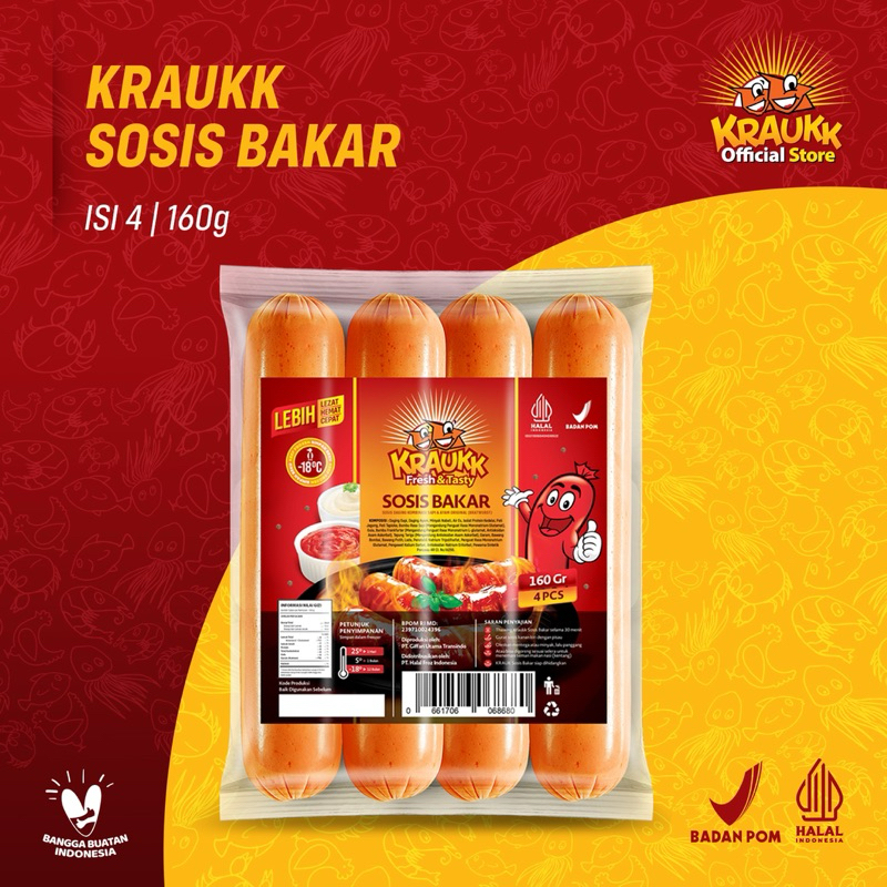 

Kraukk Sosis Bakar Mini 160 Gram (4 Pcs)