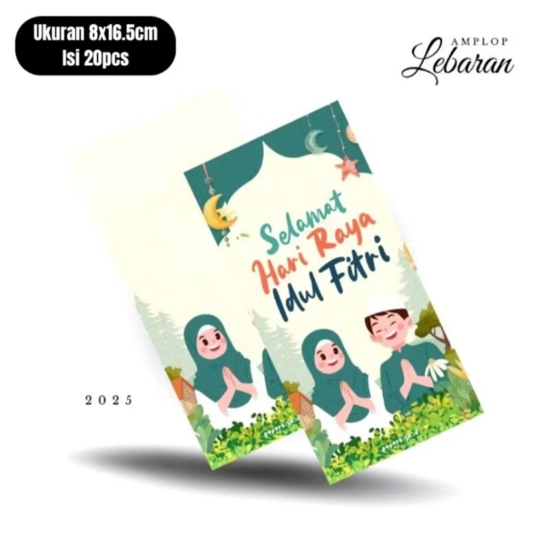

Amplop Lebaran Premium Tanpa Dilipat Ukuran Besar 8x16.5cm Isi 20pcs - Kertas Tebal 100gsm
