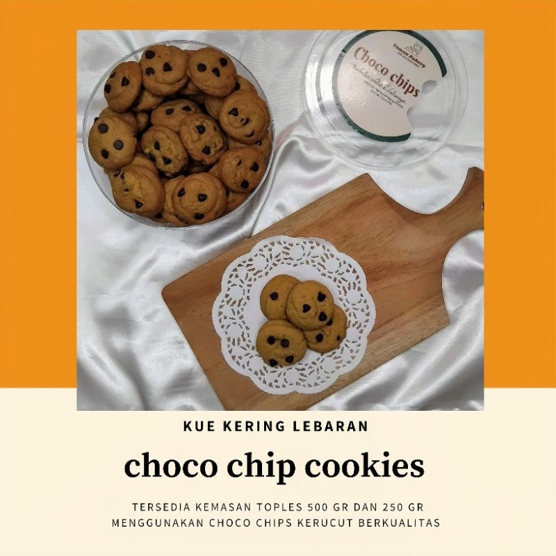 

choco chips cookies (kue kering coklat chips)