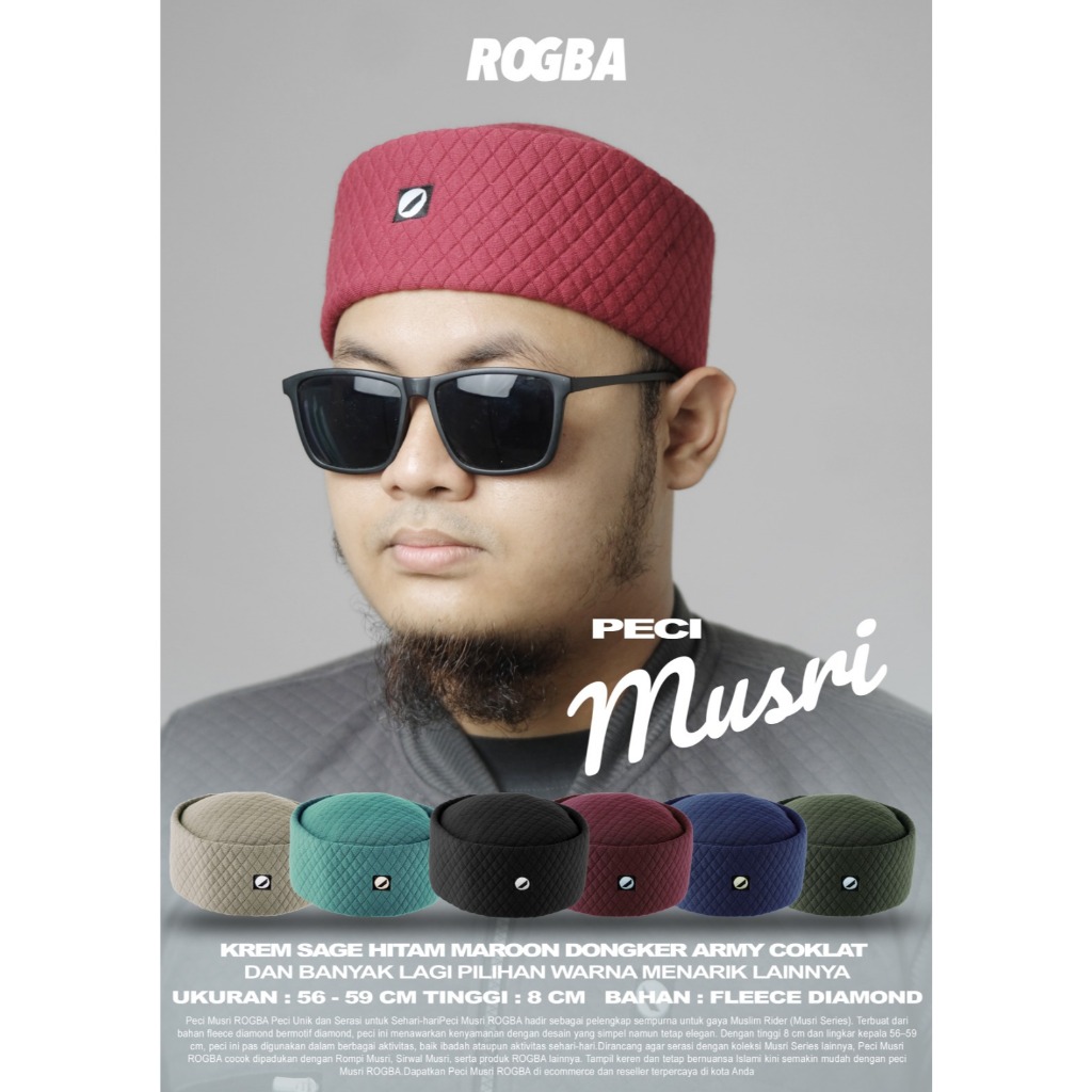 PECI MUSRI ROGBA - Peci Pria Kopiah Modern