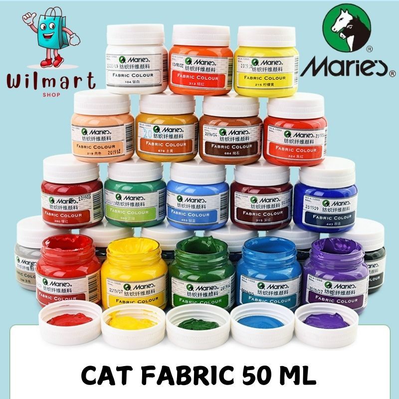 

Marie's Cat Fabric 50 ML / Cat Kain Marie's 50ml / Marie's Fabric Paint/ Tekstil Baju Sepatu Canvas