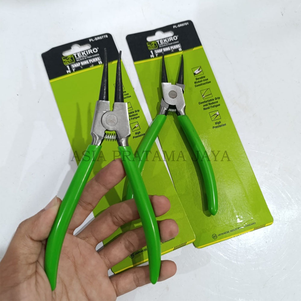 TEKIRO Tang Snap Ring Set 7 Inchi - Tekiro Tang Spi 7 Inchi Set Buka Tutup Lurus Tekiro