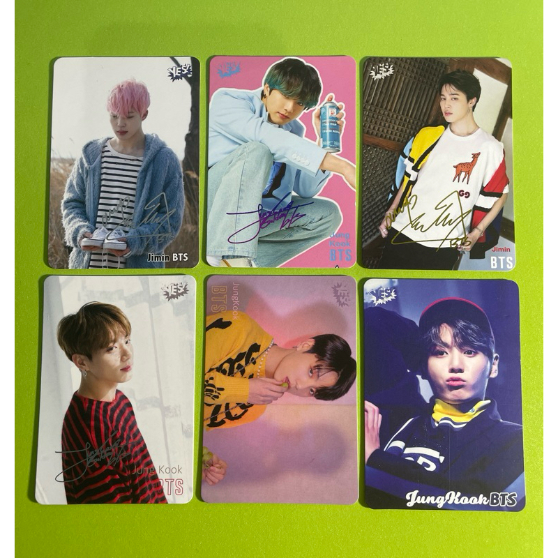 photocard pc yescard jimin jk jungkook bts
