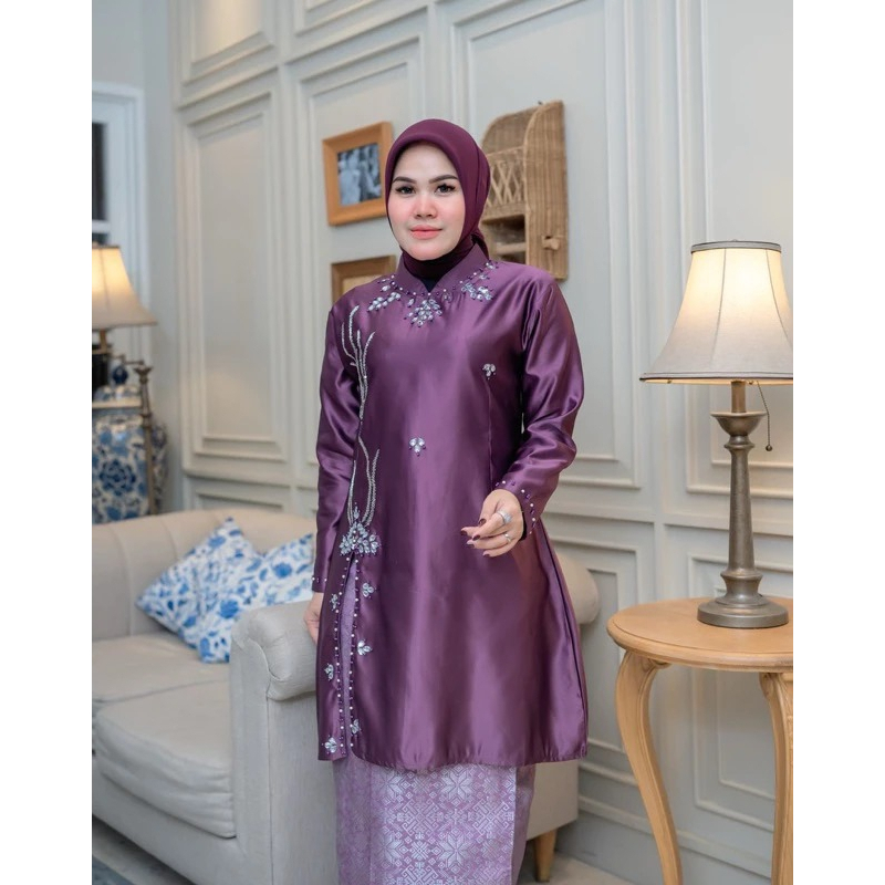 Realpick Kebaya Kurung Melayu/kebaya kurung payet /kebaya pesta/ kebaya kurung melayu modern