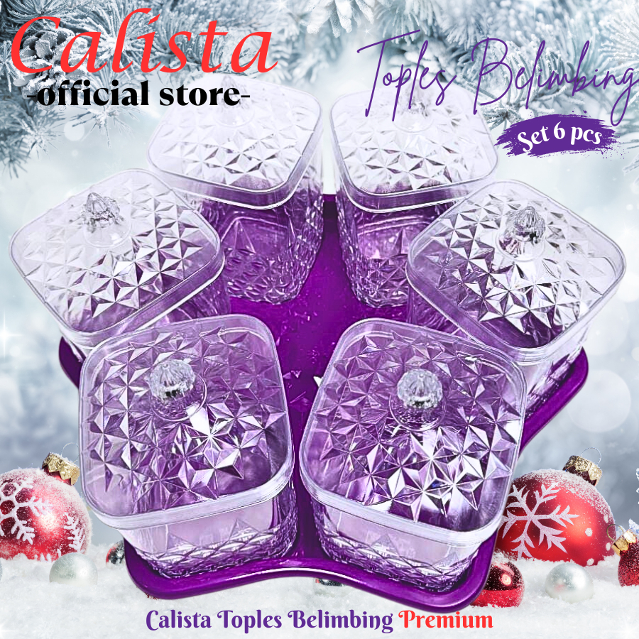 TOBAKI SET CALISTA TOPLES LEBARAN / TOPLES TONAM ISLAMIC CALISTA / SET WADAH PENYIMPANAN KUE DAN SNA