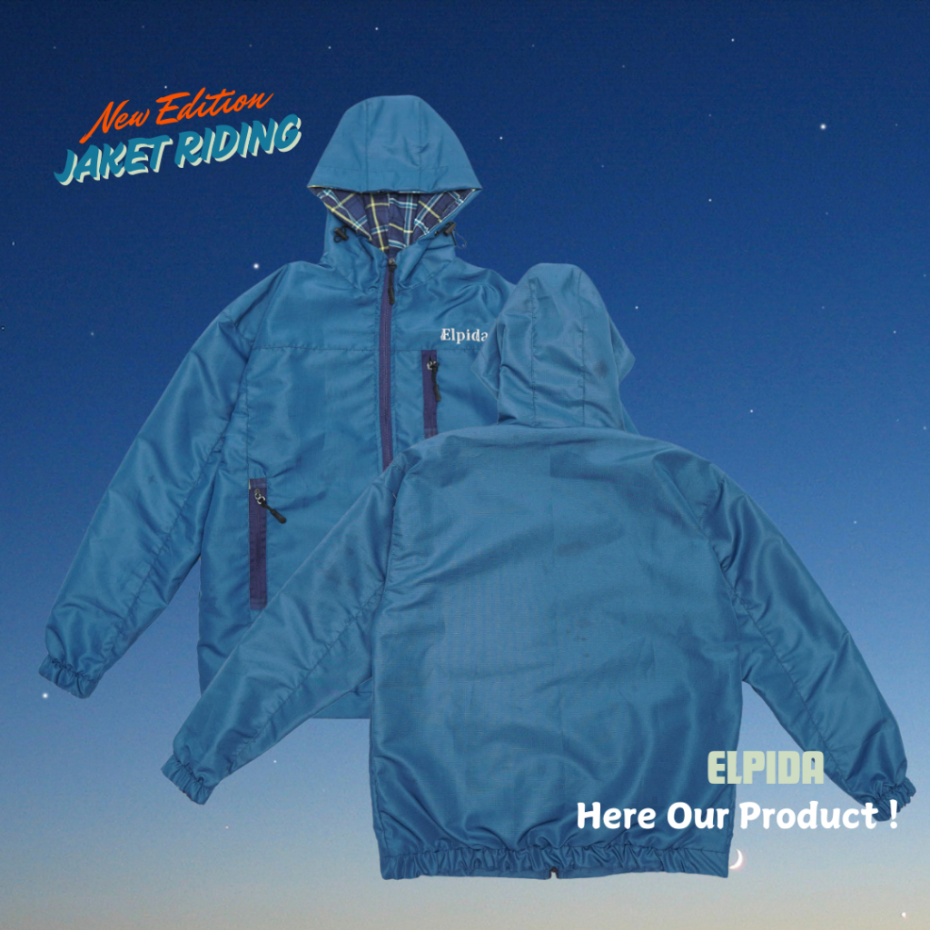 Elpida Jaket Riding , Jaket Outdoor , Jaket Pria wanita ,Jaket parasut