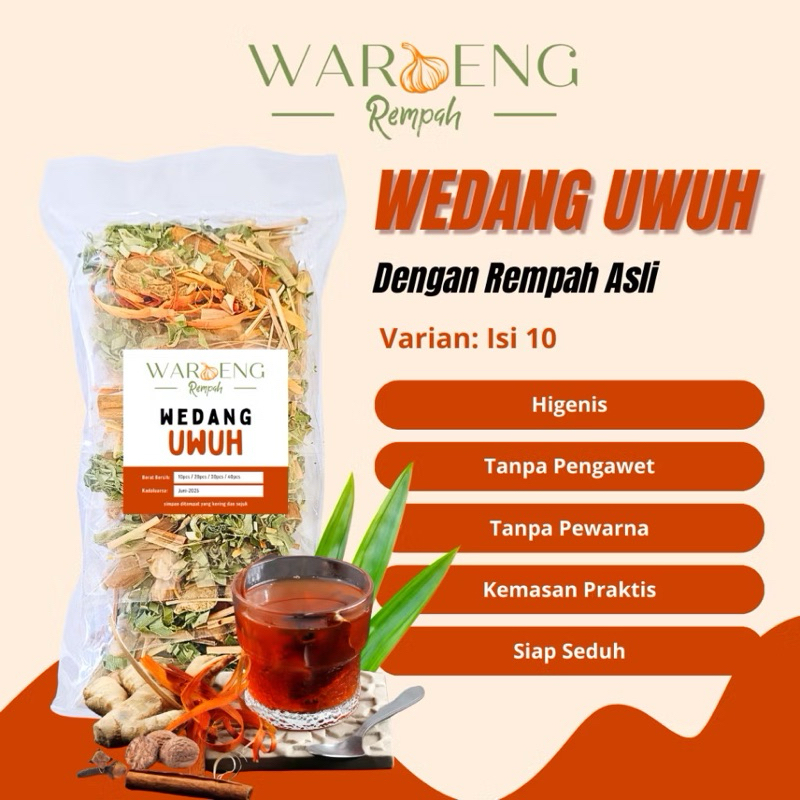 

Wedang Uwuh isi 10 pcs Asli Murni Murah Minuman Hangat