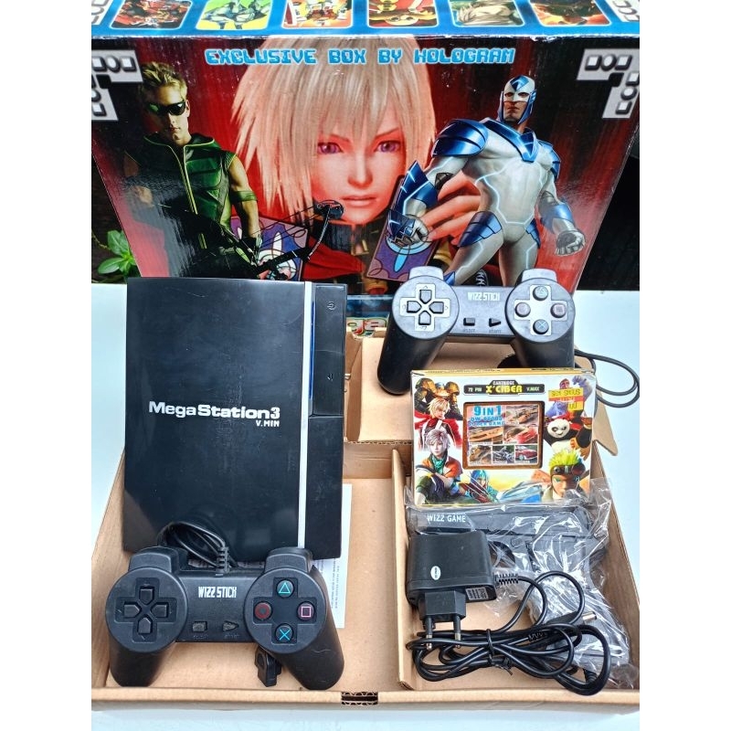 MEGA STATION 3 ,Console tv Mesin game ke tv, game jadul console tv,Tv Game mainan anak anak.