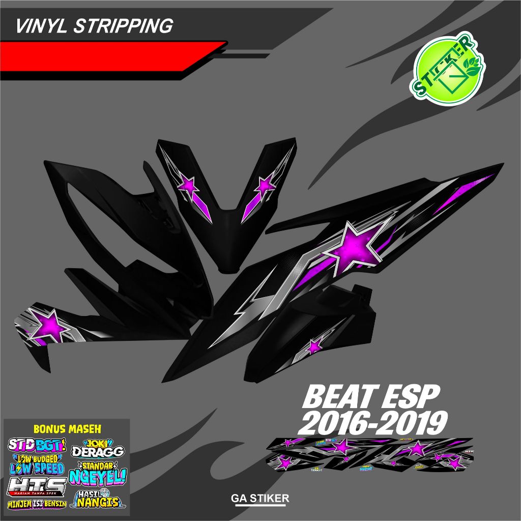 STRIPPING SIMPEL HONDA BEAT ESP BEAT STREET STAR DIESEL LIVERY 3