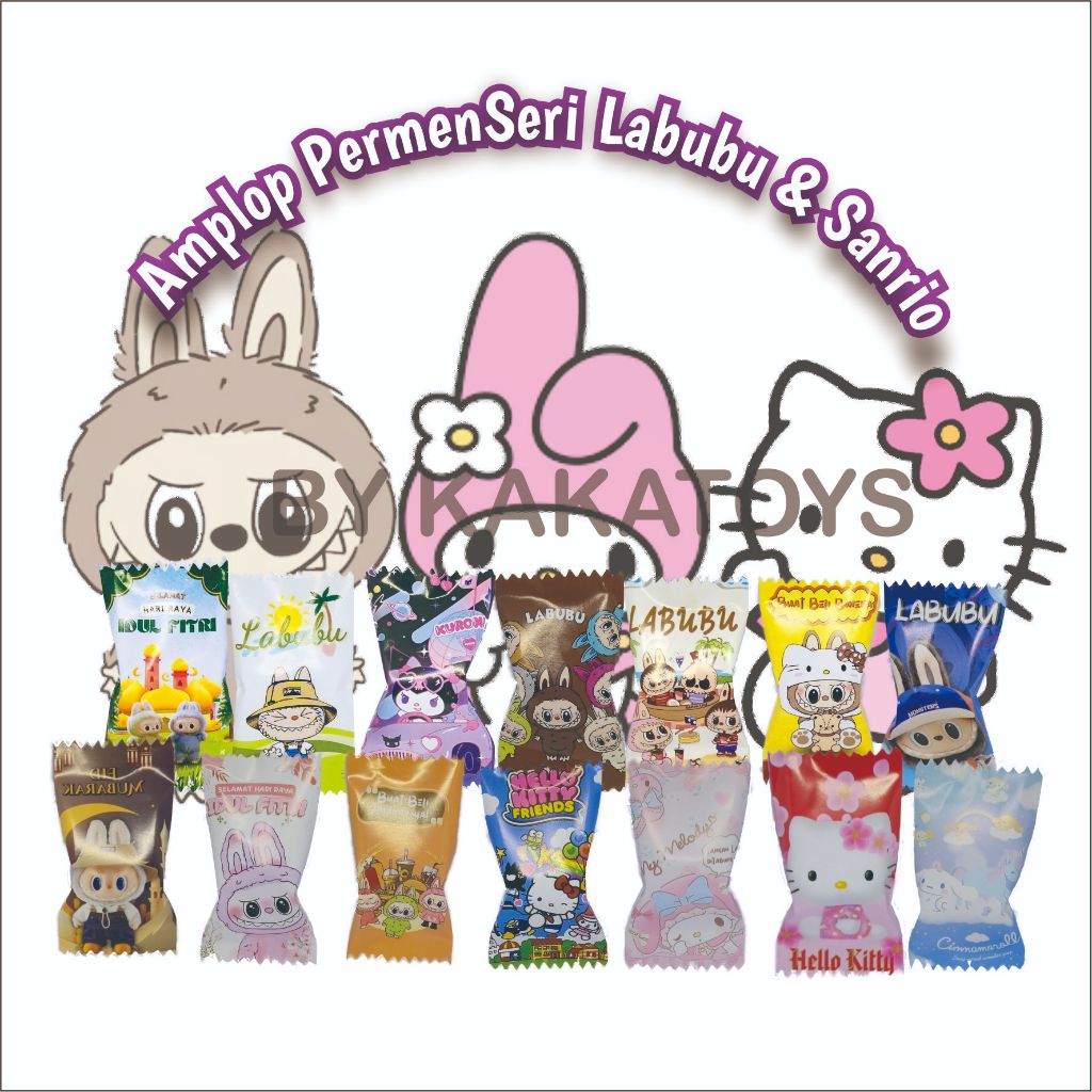 

(10pcs) Amplop Permen Seri Labubu dan Sanrio/Amplop Permen Labubu/Amplop Permen Lebaran/Amplop Permen Sanrio