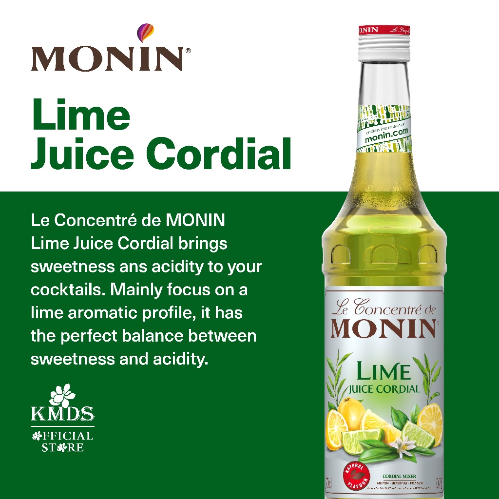 

MONIN LIME JUICE CORDIAL SYRUP 70CL / 700ml