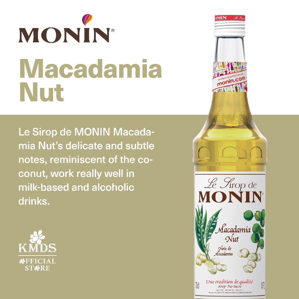 

MONIN MACADAMIA NUT SYRUP 70CL / 700ML