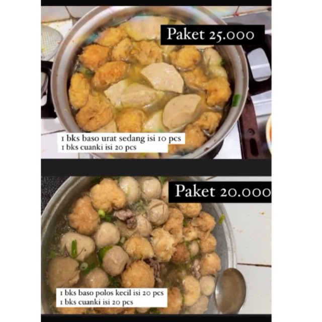 

Paket Bakso 1 Panci