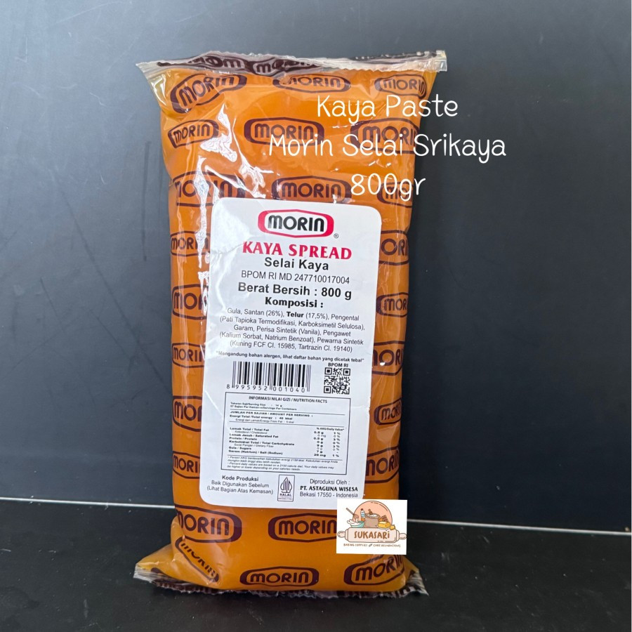 

Morin Kaya paste 800gr Selai Srikaya Kaya jam filling spread