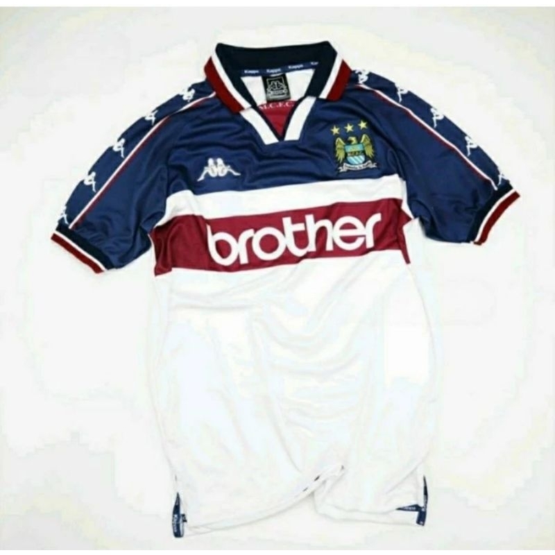 Jersey Kaos Baju Sepak Bola Man Manchester Mancester City Home Away Putih Brother Retro Klasik Class
