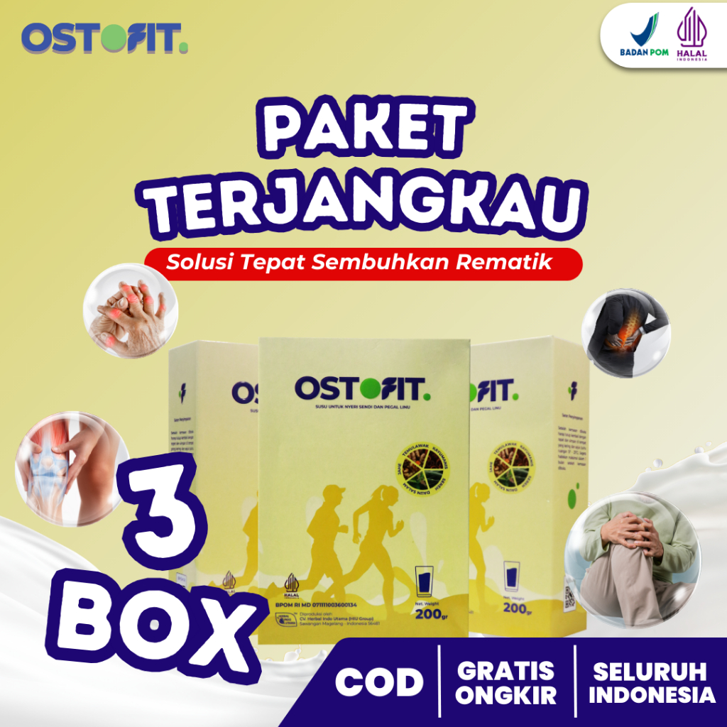 

PAKET TERJANGKAU OSTOFIT 3 BOX - SOLUSI TEPAT SEMBUHKAN NYERI REMATIK TANPA OBAT