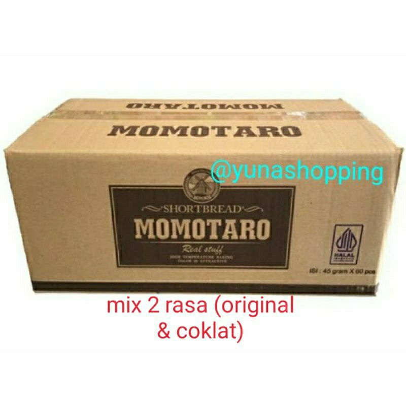 

Momotaro Mix 2 rasa original & coklat 1 dus isi 60 pc