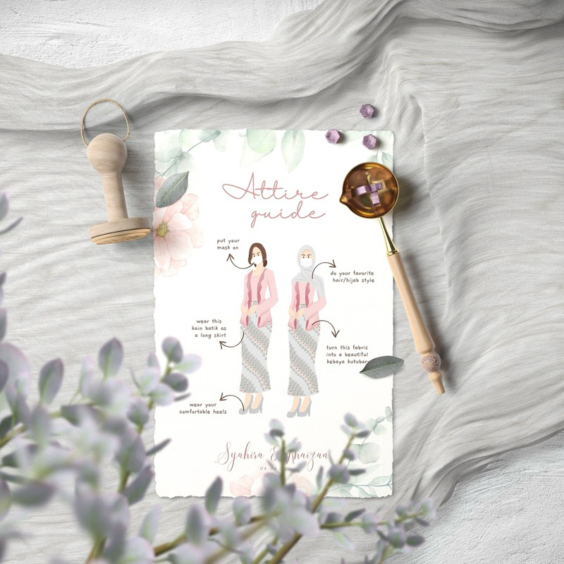 Attire Guide Card | Bridesmaid Card | Wedding Invitation Card