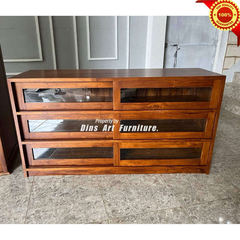 Bufet Tv Minimalis - Meja Tv Minimalis - Bufet Sliding Kaca