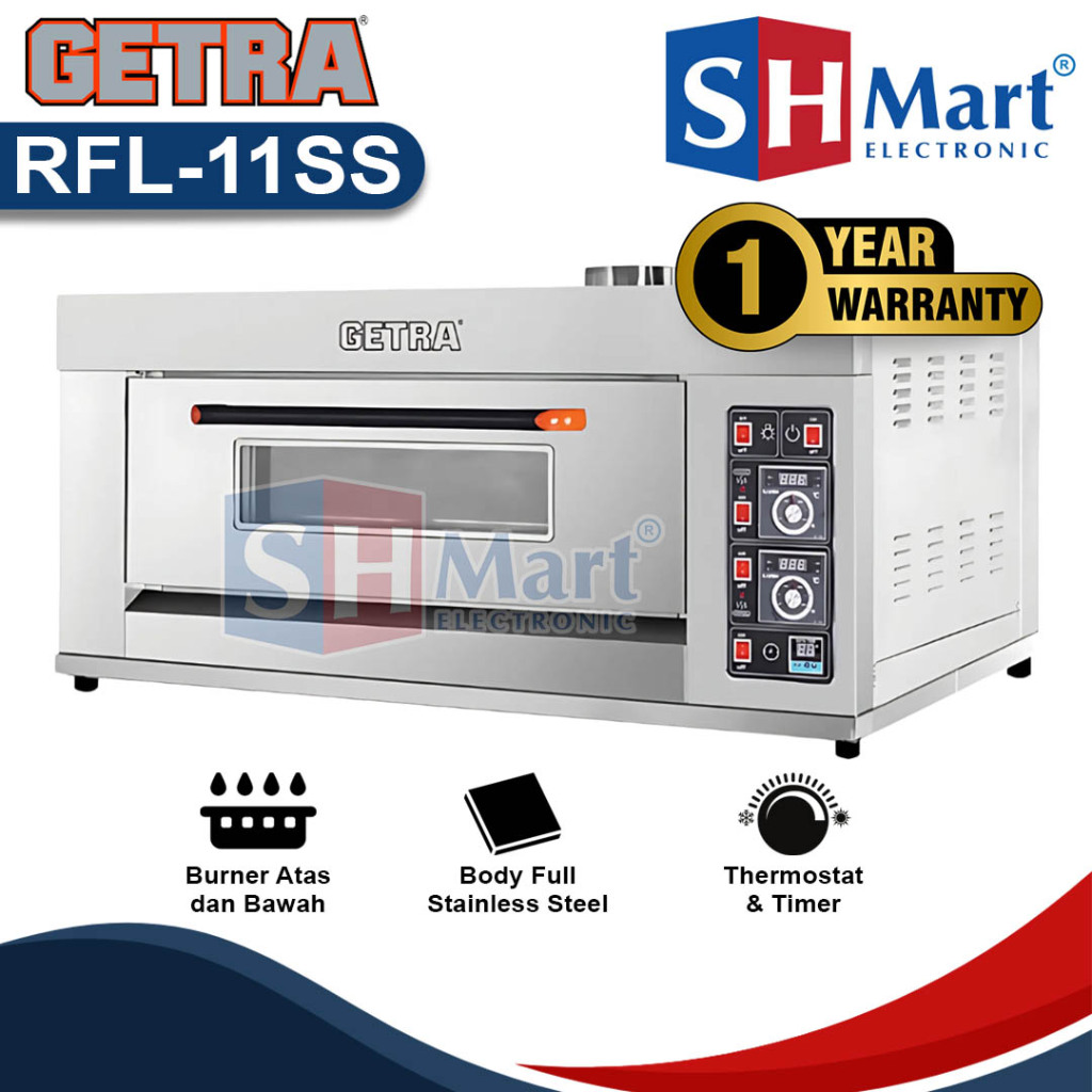 GAS BAKING OVEN GETRA RFL-11SS / RFL11SS / RFL 11 SS GARANSI RESMI