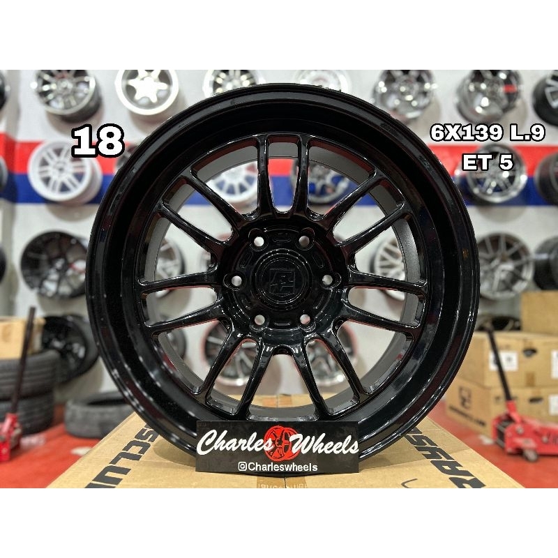 VELG GAZE RING 18 HITAM GLOSSY