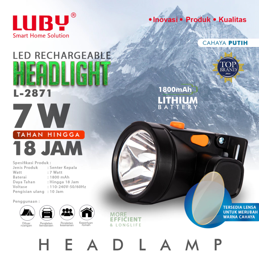 Senter Kepala Luby 7 Watt L-2871