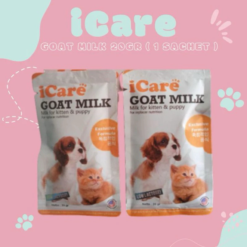 I Care Goat Milk 20gr - Susu Kucing Anjing Hewan ICare