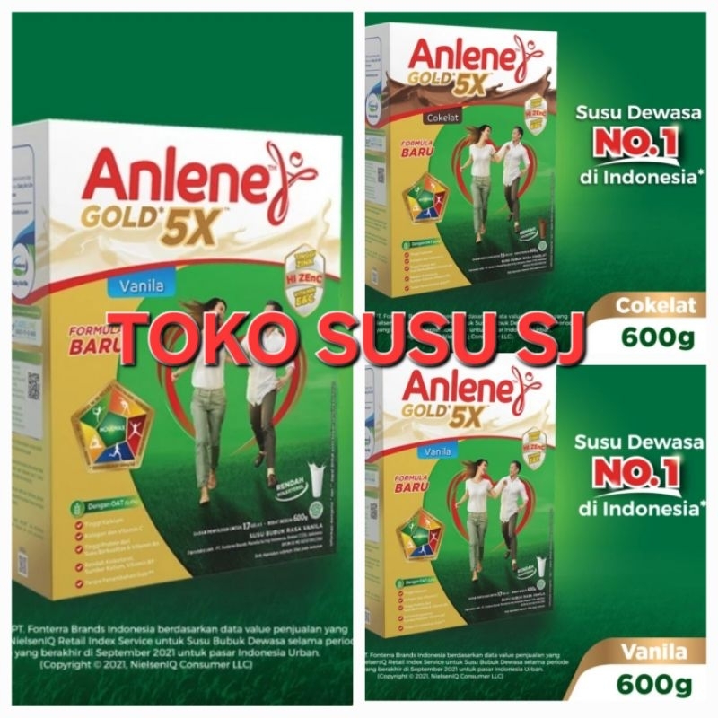 

ANLENE GOLD 5X PLUS 600 GRAM VANILA COKLAT ORIGINAL PLAIN/600GR/ VANILLA/620gr/650gr