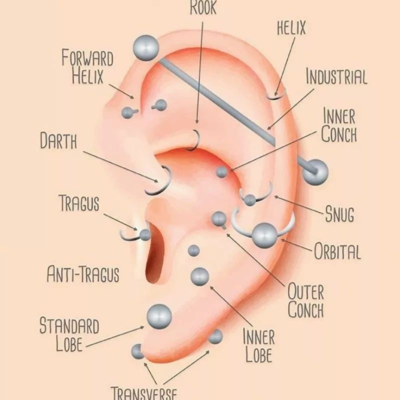 TINDIK INDUSTRIAL TITANIUM / BARBEL INDUSTRIAL TITANIUM / TINDIK SAMBUNG