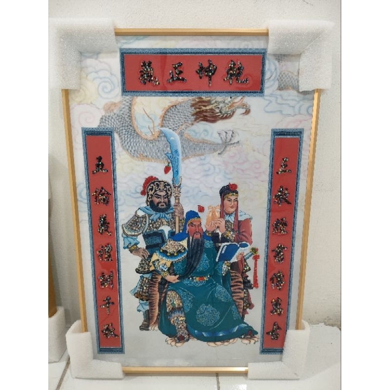 kwan kong / lukisan porcelain diamond kwan kong