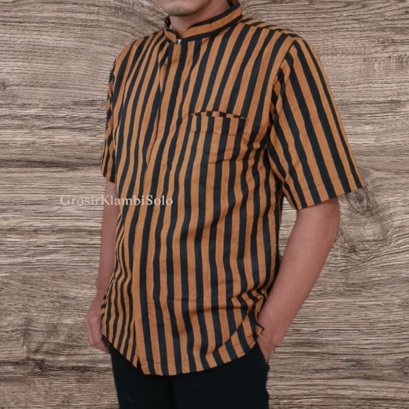 Kemeja Lurik pria #kemeja lengan pendek